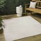 Jonathan Y Odense High-Low Minimalist Angle Geometric Ivory/Cream 8 ft Square Indoor/Outdoor Area Rug SCN101A-8SQ - alternate 1