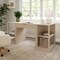Martha Stewart Kayden Single-Drawer Desk w/Dual 2 Tier Shelves in Light Natural w/Brushed Gold Hardware KHO-23042-TBSF2-LNT-GLD-MS - alternate 4