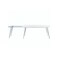 Homeroots 47" White Clear and Silver Wood And Glass And Metal Coffee Table 490767 - alternate 1