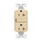 Eaton Wiring Devices Eaton GFCI Receptacle, 125 V, 20 A, NEMA: NEMA 5-20R, Back, Side Wiring, Ivory GF20V-BX-L - alternate 1
