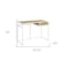 Homeroots 42" Natural and White Wood and Metal Sled Computer Desk 489857 - alternate 3