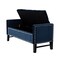 Homeroots 50" Navy Blue and Black Upholstered Velvet Bench with Flip top 530656 - alternate 3