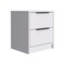 Homeroots 19" White Wood Two Drawer Nightstand 543652 - alternate 6
