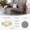Baxton Studio Uriel Mid-Century Modern Grey Boucle Fabric Sofa 248-13808-ZORO - alternate 3
