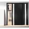 Sartodoors Sliding Closet Bypass Doors, Planum 0040 Matte Black with White Glass, Sturdy Rails Moldings Trims PLANUM0040DBD-BLK-36 - alternate 1
