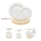 Smarty Had A Party White with Gold Rim Round Blossom Plastic Dinnerware Set (120 Dinner Plates+120 Salad Plates), 240PK 4840WHG-VP-CASE - alternate 4