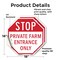 Signmission Stop Private Farm Entrance Only, 18 inch X 18 inch, Vinyl Decal, 2PK OC-D-2PACK-18-229 - alternate 2