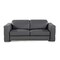 Homeroots 71in Dark Gray and Silver Italian Leather Loveseat 720479 - alternate 1