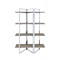 Homeroots 72" Natural And Silver Metal and Wood Four Tier Etagere Bookcase 486294 - alternate 1