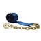 Mytee Products 4in x30ft Kinedyne Winch Strap w/Chain Anchor - WLL 5400 lbs HD Blue 4in Tie Down Straps w/Hook WS430B-C-K - alternate 1