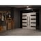Vdomdoors Front Exterior Prehung Aluminum Double Doors Ronex0131 Grey 2 Sidelights and Top Transom Mirrored RONEX0131DEXD-GRE-W16+72+16xH96+16-RH-I - alternate 2