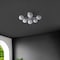 Jonathan Y Olivier Parisian 24" 6-Light Globe Modern Industrial Iron Bistro LED Semi Flush Mount, White JYL9542D - alternate 4