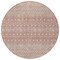 Homeroots 8' Blush Gold And Ivory Round Tribal Washable Indoor Outdoor Area Rug 582610 - alternate 4