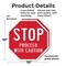 Signmission Stop Proceed with Caution, 10 inch X 10 inch, Plastic Sign, 2PK OC-P-2PACK-10-15 - alternate 3