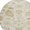 Homeroots 8' Ivory Green And Tan Round Floral Washable Indoor Outdoor Area Rug 605213 - alternate 5