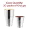 Smarty Had A Party 5 oz. Shiny Metallic Aluminum Silver Round Plastic Kiddush Cups (300 Cups), 300PK 2688-CASE - alternate 4