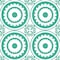 Homeroots 8" x 8" Light Green And White Geo Peel and Stick Removable Tiles 400419 - alternate 2