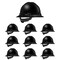 Malta Dynamics Full Brim Hard Hat, Polyethylene, 4 Point Ratchet, Type 1, Class E and G, Black HHBLK2004-Case - alternate 1