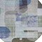 Homeroots 8' Blue Gray And Charcoal Round Abstract Washable Indoor Outdoor Area Rug 604374 - alternate 3