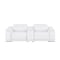 Homeroots 93in White and Silver Leather Power Reclining Loveseat 643827 - alternate 1