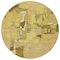 Homeroots 8' Gold Brown And Green Round Abstract Washable Indoor Outdoor Area Rug 599570 - alternate 4
