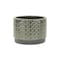 Homeroots 7in Gray Geometric Ceramic Indoor Outdoor Round Pot Planter 487463 - alternate 3