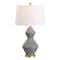Jonathan Y Abbas 29" Geometric Ceramic/Metal LED Table Lamp, Gray/Gold Leaf JYL4013B - alternate 1