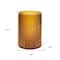 Homeroots 8" Amber Cylinder Ribbed Glass Table Vase 608313 - alternate 3