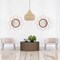 Uniquewise Pack of 2 Decorative 12.25-inch Flower Shape Rose Gold Metal Frame Mirror - Perfect for Living QI004581.2 - alternate 3