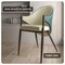 Leisuremod Sante Modern Leather Dining Arm Chair with Iron Legs in Cream/Green, 2PK SC53CRDG2 - alternate 4