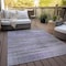 Homeroots 8' X 10' Purple Lavender And Gray Striped Washable Indoor Outdoor Area Rug 588067 - alternate 5