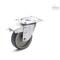 Elesa 452606 Castors steel bracket Thermoplastic rubber coating plate bracket, brake,  452606 - alternate 1