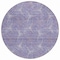 Homeroots 8' Purple And Ivory Round Geometric Washable Indoor Outdoor Area Rug 614109 - alternate 1