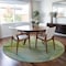 Homeroots 8' Round Green Round Abstract Washable Non Skid Indoor Outdoor Area Rug 559807 - alternate 4