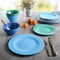 Gibson Home Brela 12 Piece Round Melamine Dinnerware Set in Assorted Blue 118528.12RM - alternate 3