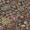 Homeroots 8' Chocolate Red And Gold Round Floral Washable Indoor Outdoor Area Rug 604643 - alternate 5