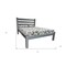 Homeroots Gray Solid Wood Full Bed Frame 546753 - alternate 4