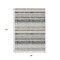 Homeroots 8' X 10' Black And Silver Striped Washable Indoor Outdoor Area Rug 632200 - alternate 5