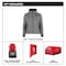 Milwaukee Tool Women's Heated Hoodie, Up to 8 hours Time, Zipper Closure, Gray, Size S F200G-21S - alternate 10