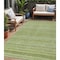 Homeroots 5' X 8' Fern Green And Sage Striped Washable Indoor Outdoor Area Rug 615339 - alternate 1