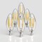 Jonathan Y Vintage Non-Dimmable C35-4W LED Edison Bulbs w/ E12 Base, 80+ CRI, Warm White 2700K, 420 Lumens, Cl, 6PK BLB-C35A-SET6 - alternate 1