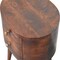 Homeroots 21" Walnut Solid Wood Oval Two Drawer Nightstand 651585 - alternate 6