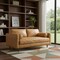 Homeroots 72" Sienna Leather Sofa With Brown Legs 640989 - alternate 3