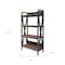 Homeroots 56" Black And Brown Metal and Wood Four Tier Etagere Bookcase 683393 - alternate 2