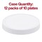 Smarty Had A Party 625 White Flat Round Disposable Plastic Pastry Plates 120 Plates, 120PK 836-WH-CASE - alternate 2