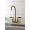 Kingston Brass Double-Handle 4" Centerset Bar Faucet, Brushed Brass KB8497CKL - alternate 3