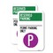 Signmission Reserved Parking - Permit Parking Only with Symbol, 12'' X 18'' 2 Signs, Heavy Gauge Aluminum, 2PK A-1218-2PACK-23143 - alternate 1