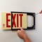 Brady Glo Exit Sign W Frame 7.5X13 1Side Wt/Rd 1056877 - alternate 2