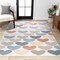 Jonathan Y Dila Modern Hearts Geometric Machine-Washable Ivory/Blue/Orange 8 ft. x 10 ft. Area Rug KDW101A-8 - alternate 4