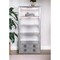 Homeroots 71" Silver Aluminum Four Tier Bookcase with Two Drawers 488870 - alternate 3